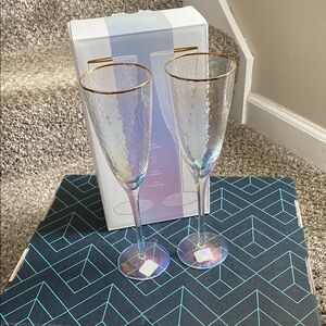 Anthropologie The Zaza Collection Set of 2 iridescent